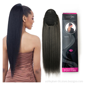 Julilanna Kanekalon Bodywave Afro Puff Kinky Curly Brazilian Straight Ponytail Hair Extensions Extension Synthetic Ponytail